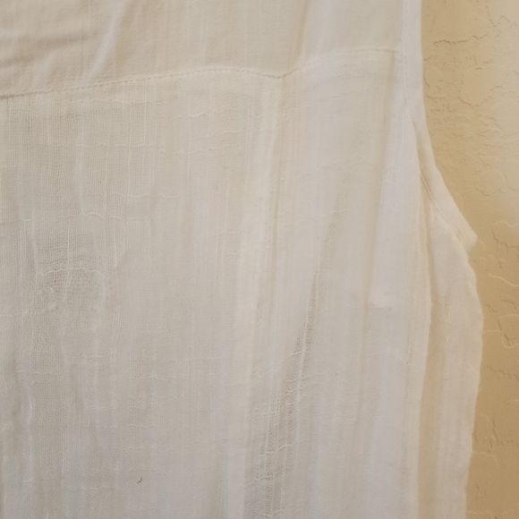 LEIFSDOTTIR Anthropologie Semi sheer cream tank Dress - Picture 3 of 6